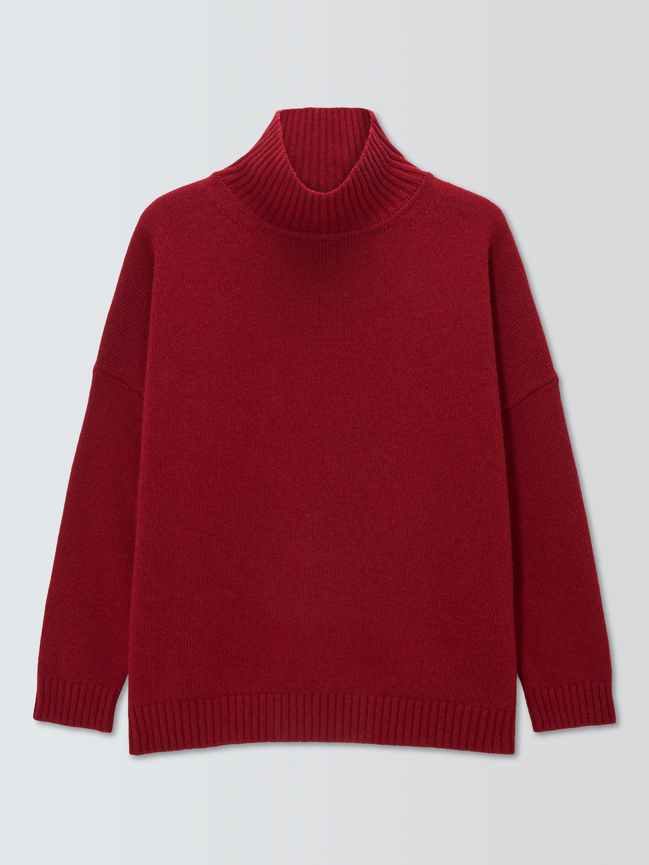 Product image 4 of 6, which shows Weekend MaxMara Borgia Funnel Neck Pure Wool Jumper, Berry Red, M