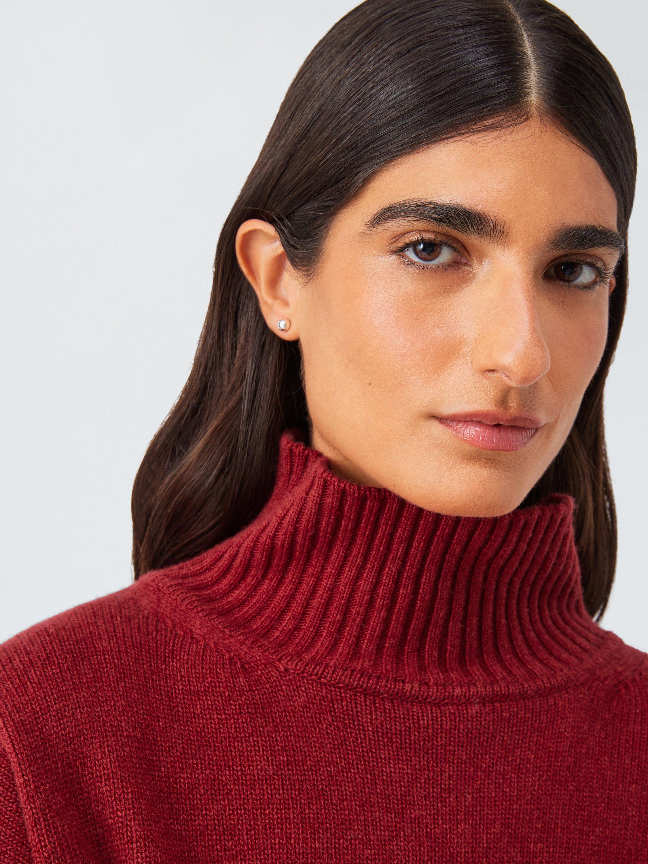 Product image 5 of 6, which shows Weekend MaxMara Borgia Funnel Neck Pure Wool Jumper, Berry Red, M