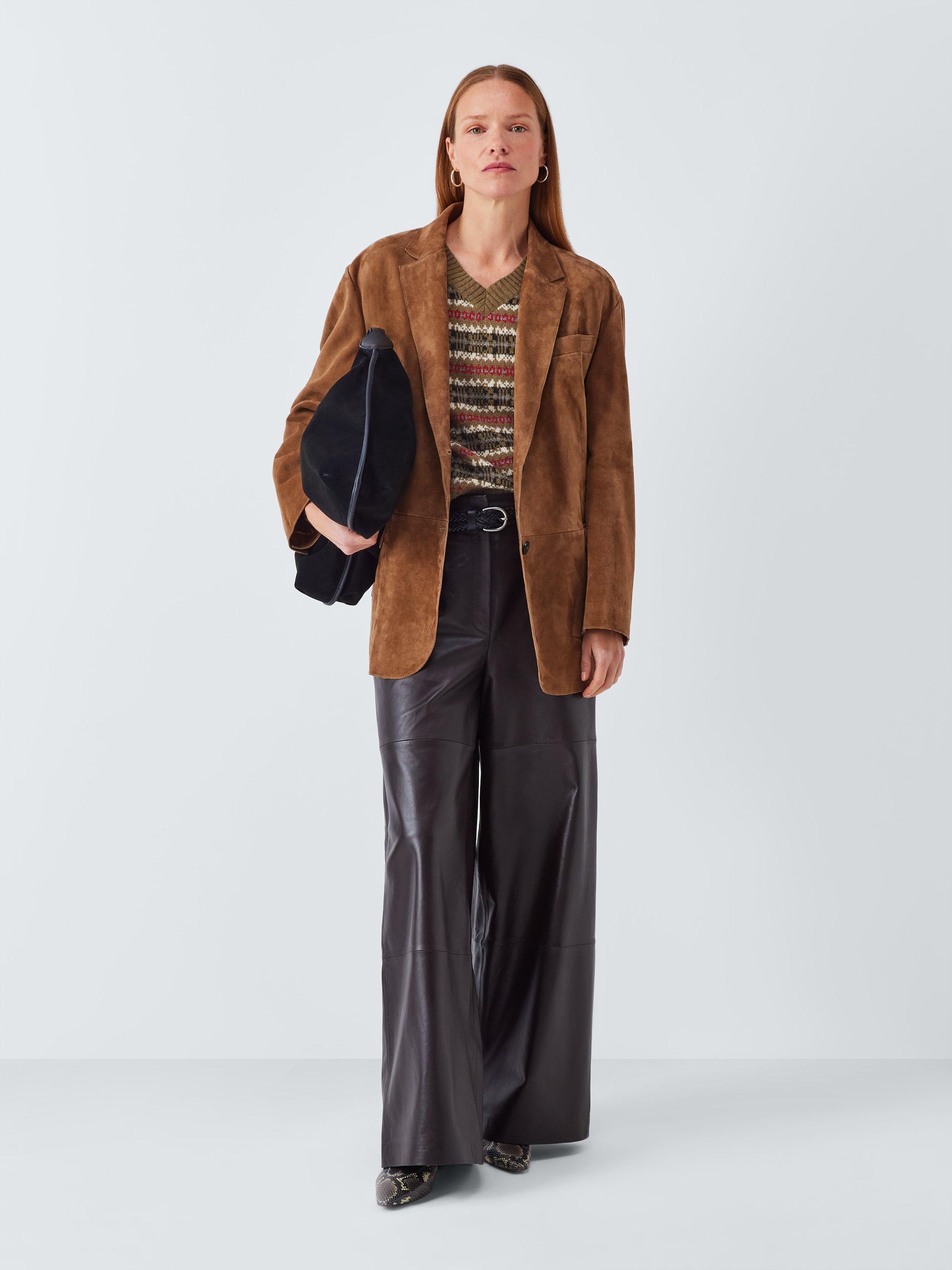 Product image 3 of 6, which shows Weekend MaxMara Fleres Fair Isle Wool Rich Tank Top, Camel/Multi, L