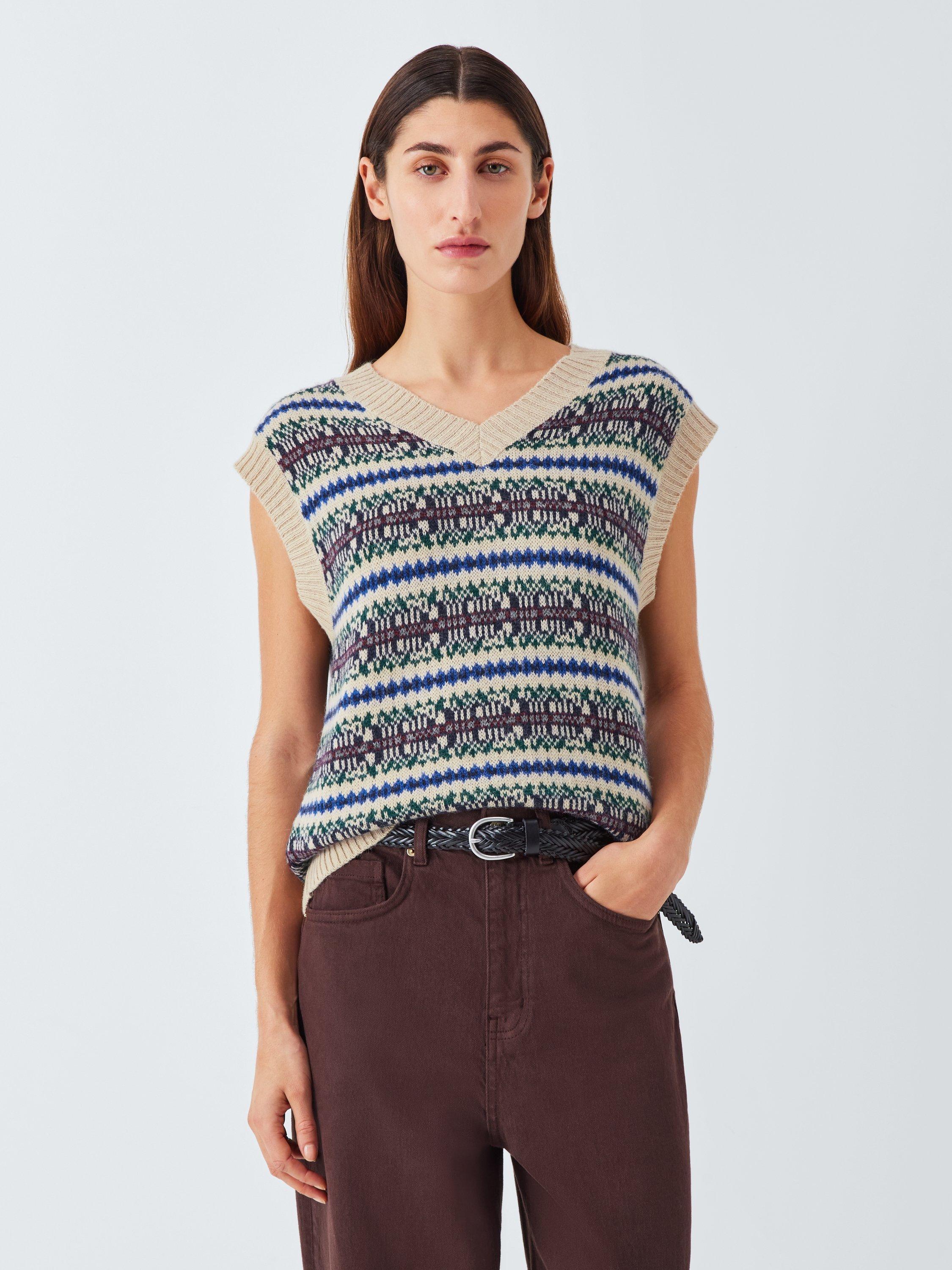 Weekend MaxMara Fleres Fair Isle Wool Rich Tank Top, Multi