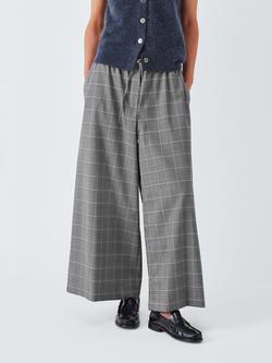Weekend MaxMara Luigi Check Wool Rich Trousers, Grey, Grey