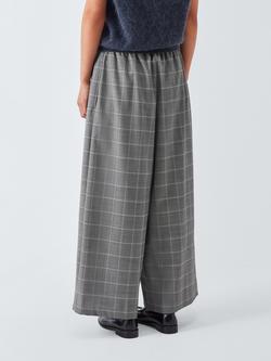 Weekend MaxMara Luigi Check Wool Rich Trousers, Grey - view 2, Grey
