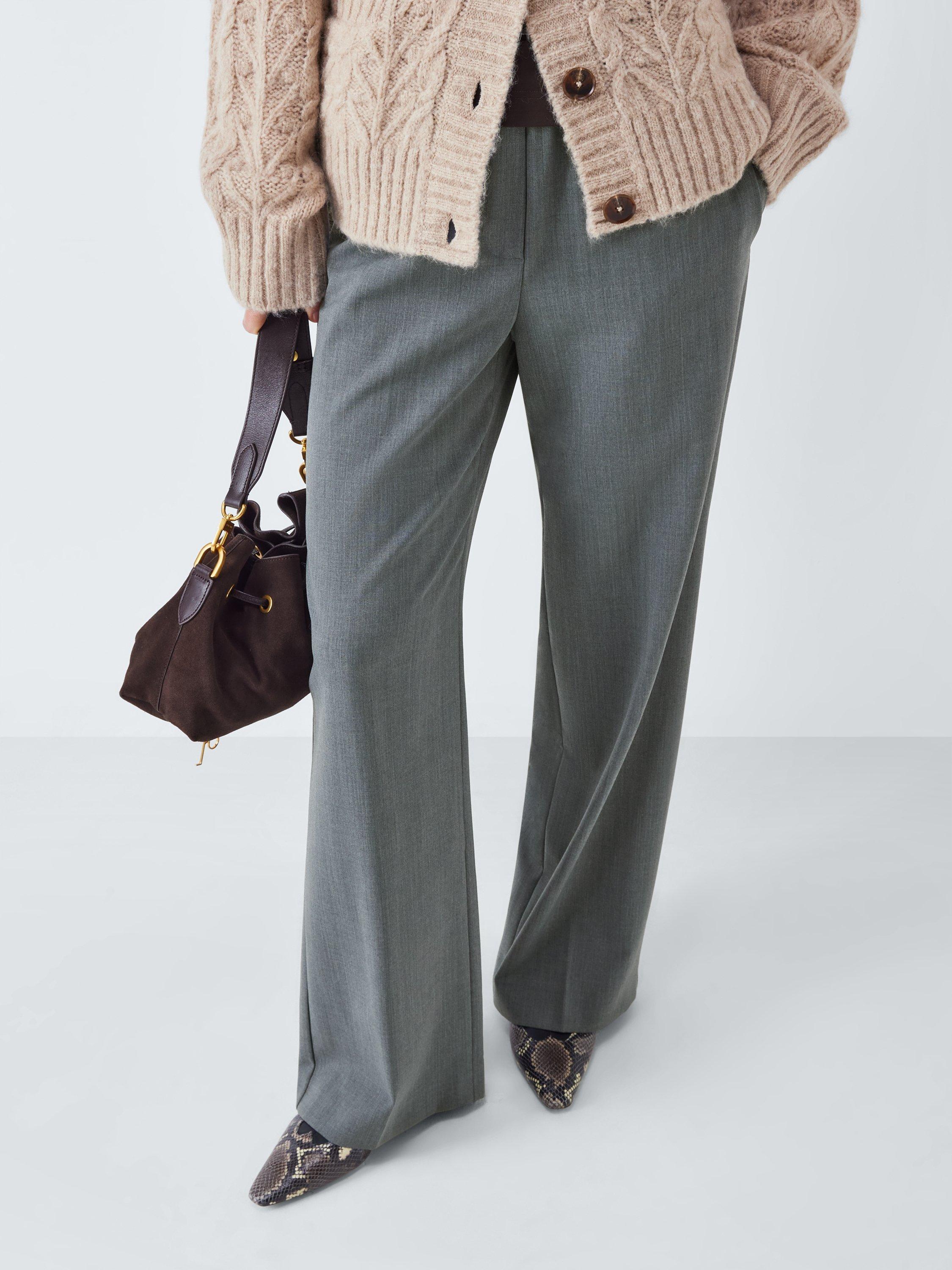 Product image 6 of 6, which shows Weekend MaxMara Petra Wool Blend Trousers, Grey, 16