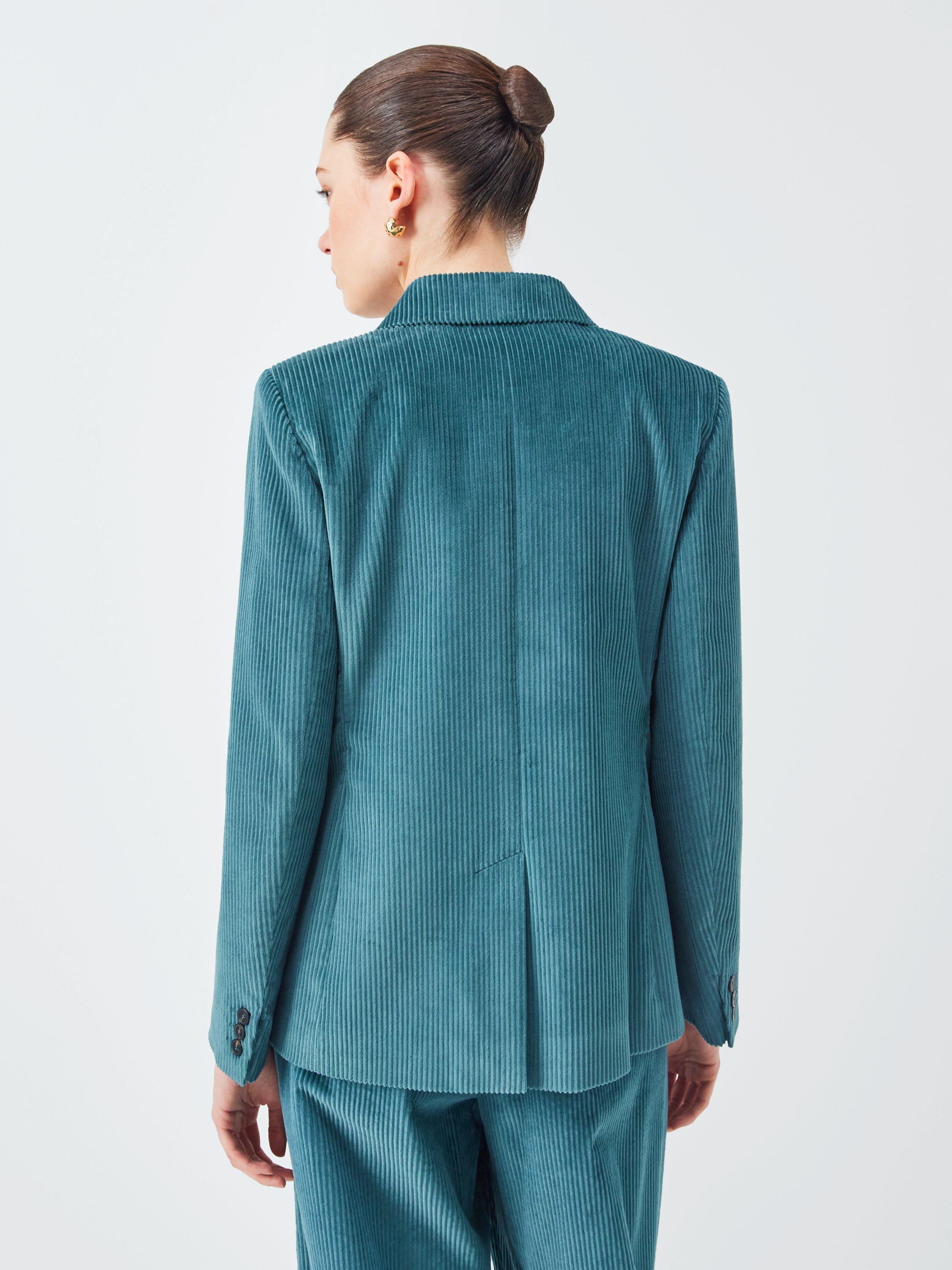 Product image 2 of 5, which shows Weekend MaxMara Katanga Corduroy Jacket, Teal, 6