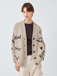 Weekend MaxMara Belgio Slogan Pure Wool Cardigan, Ecru