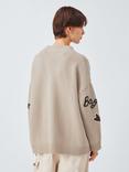 Weekend MaxMara Belgio Slogan Pure Wool Cardigan, Ecru