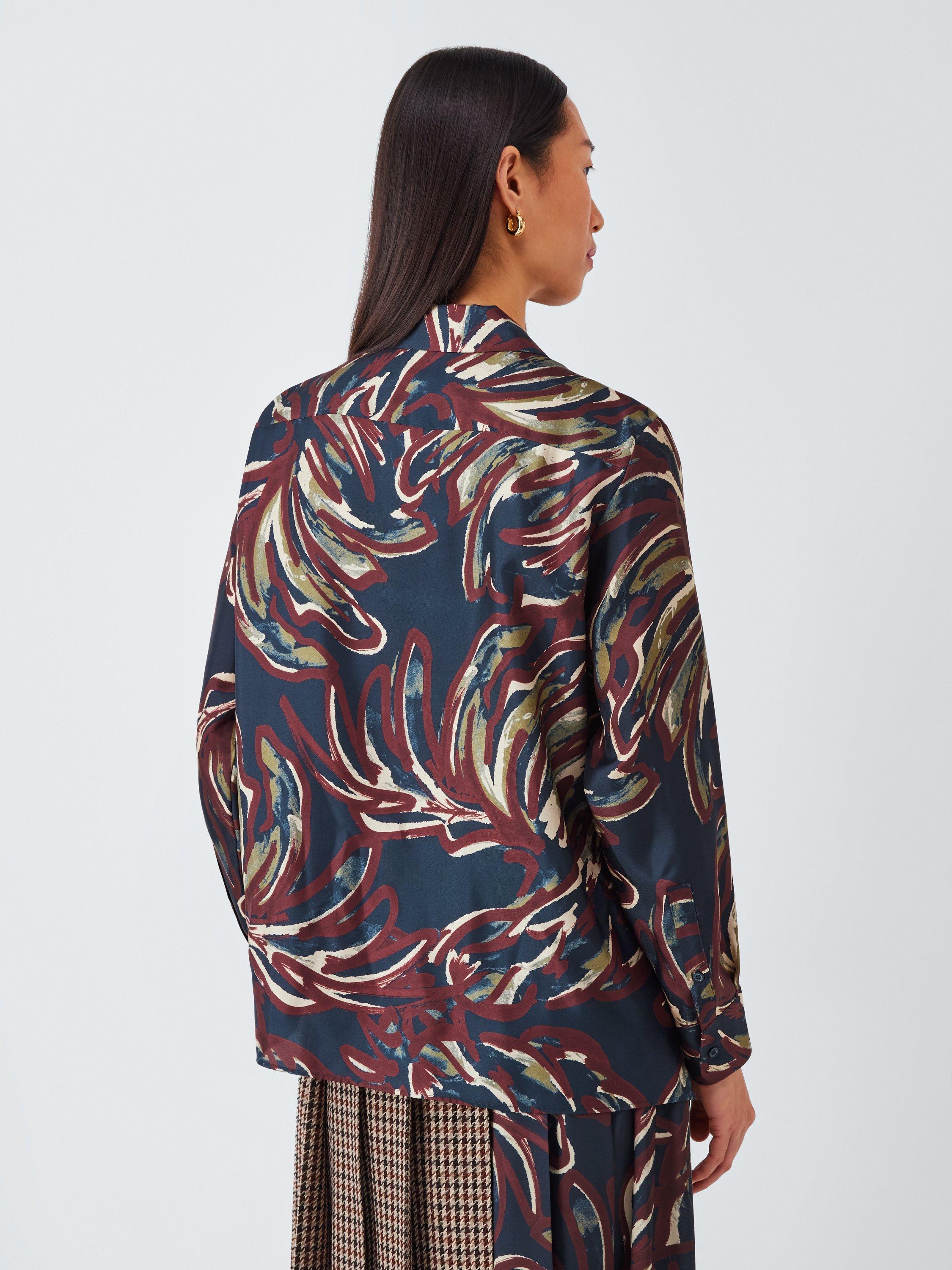 Product image 2 of 6, which shows Weekend MaxMara Rive Pure Silk Shirt, Ultramarine, 18