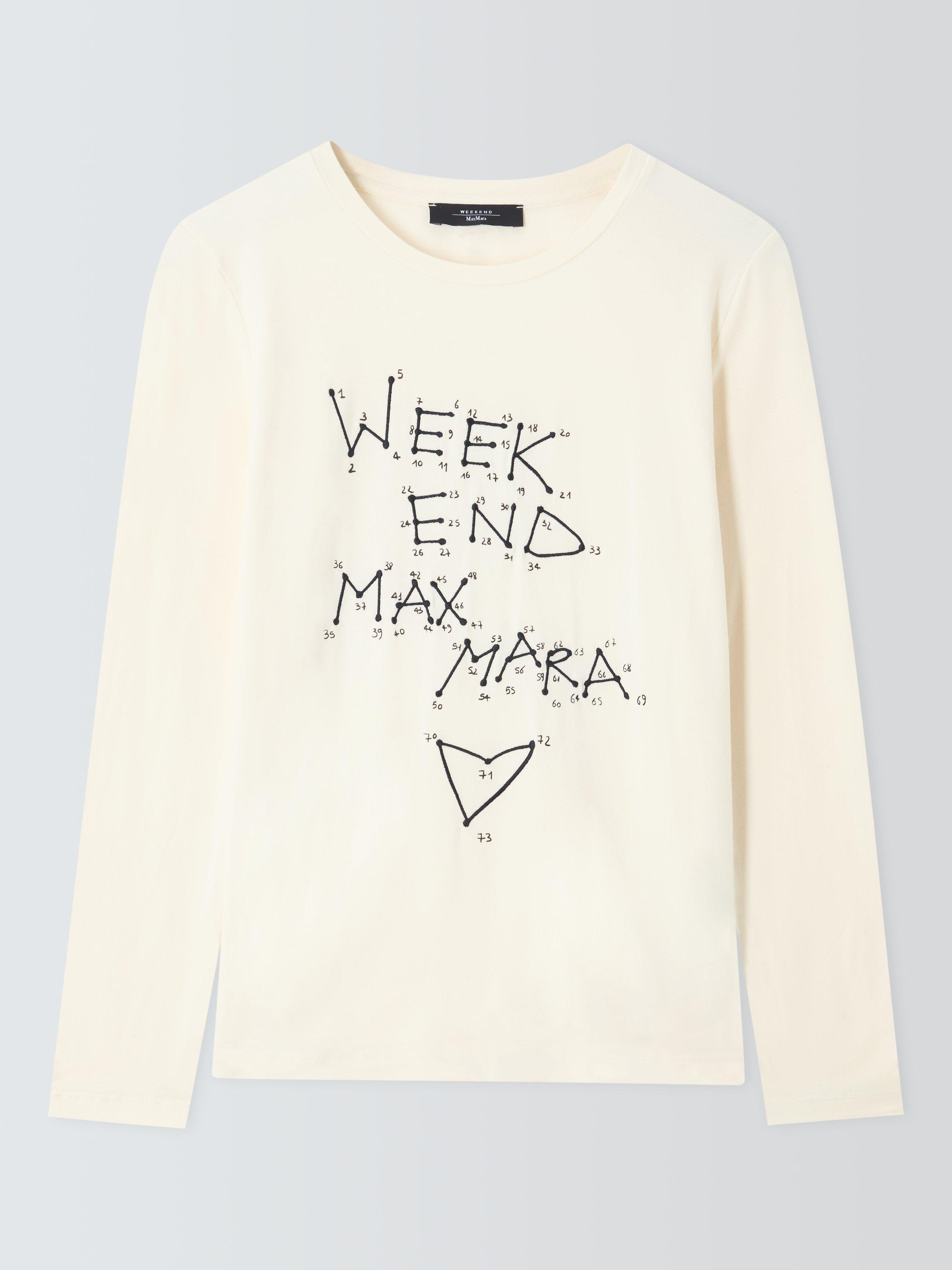 Product image 4 of 6, which shows Weekend MaxMara Renoir Connect The Dots Top, Ecru, S