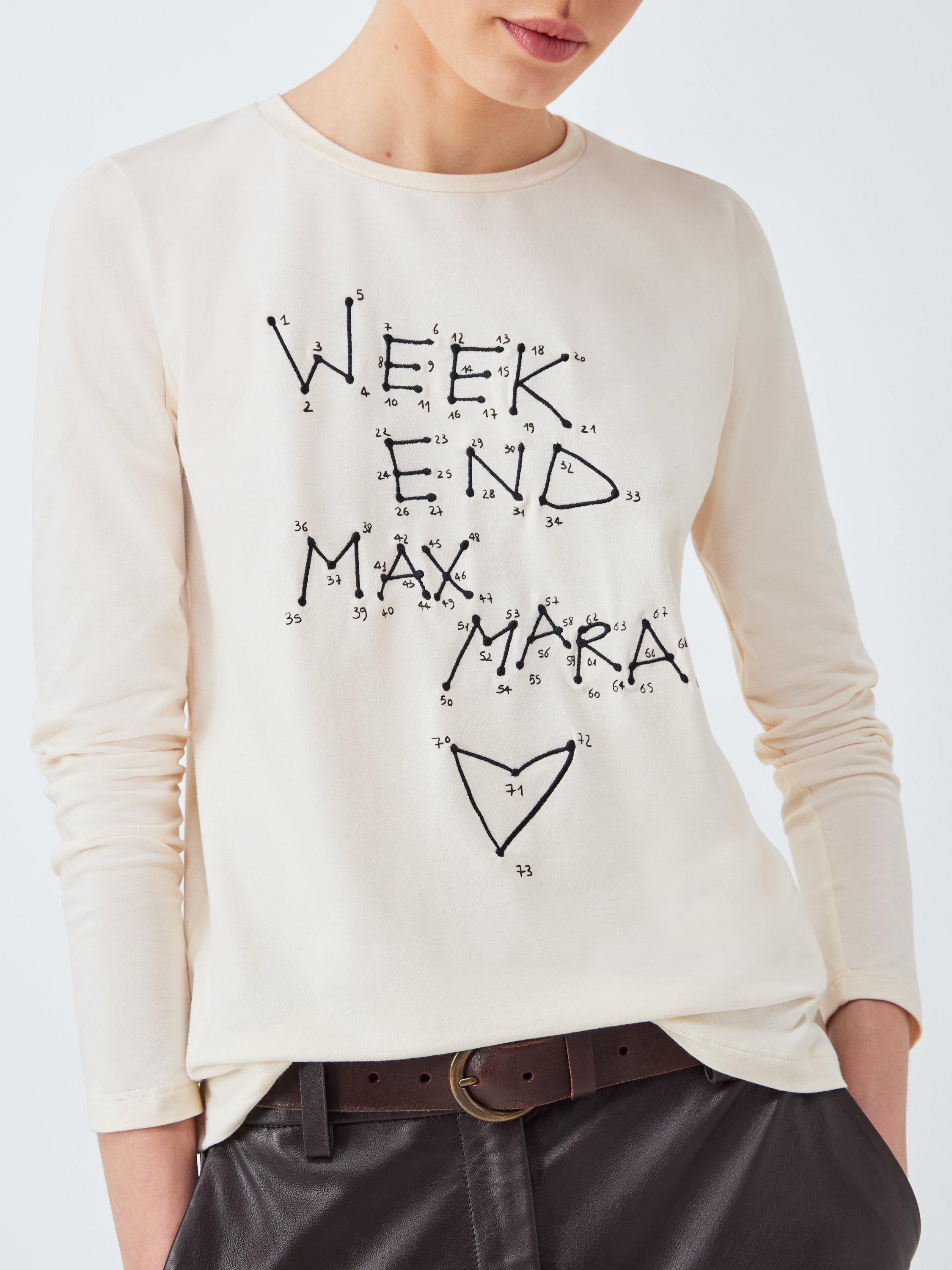 Product image 5 of 6, which shows Weekend MaxMara Renoir Connect The Dots Top, Ecru, S