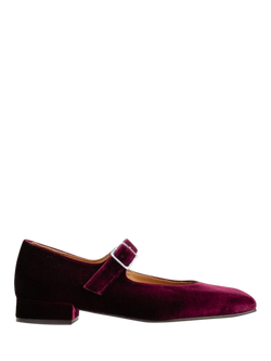 Penelope Chilvers Velvet Mary Jane Pumps, Claret, Claret