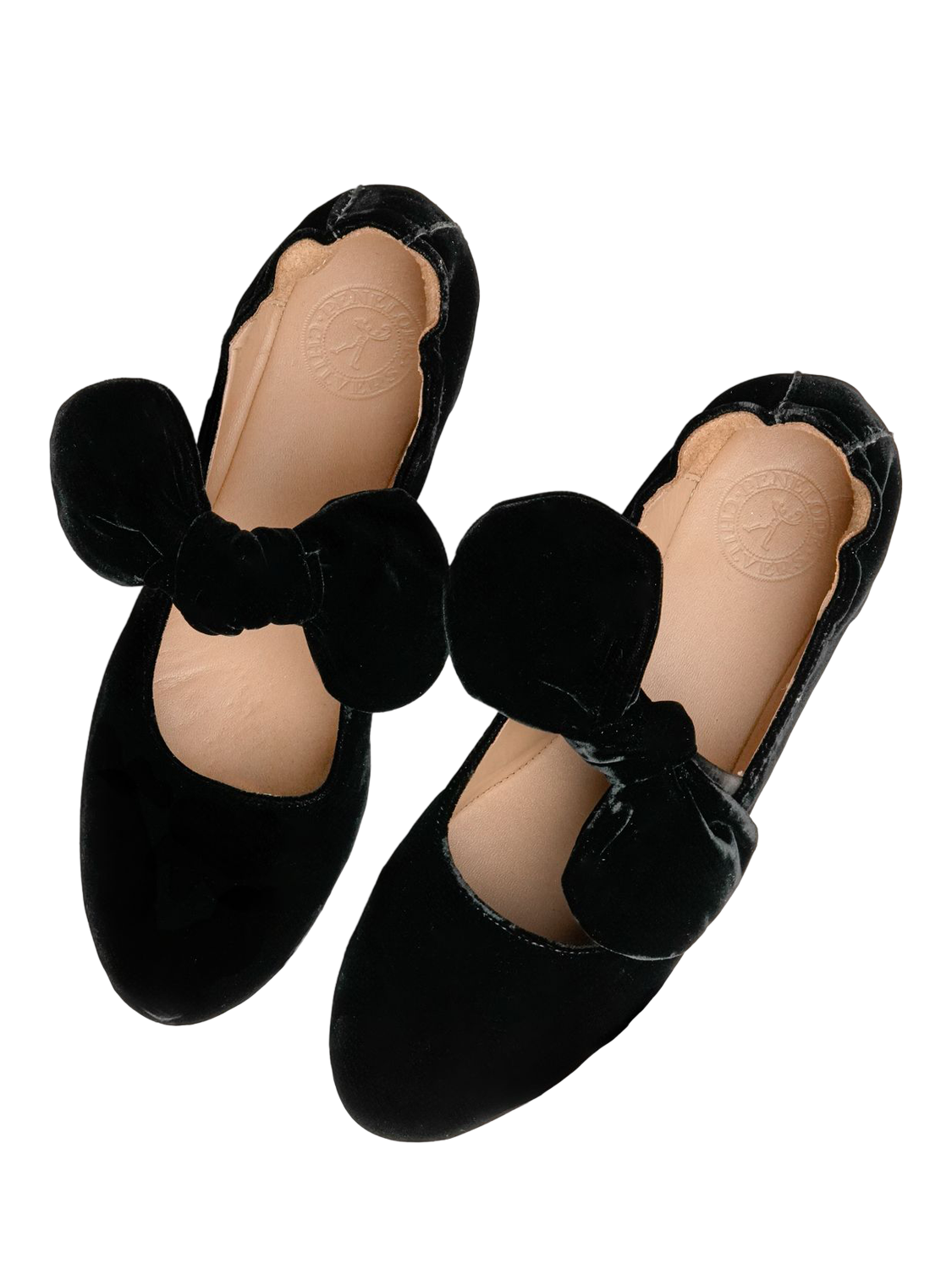 Product image 3 of 5, which shows Penelope Chilvers Minnie Velvet Pumps, Black, 4
