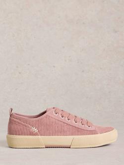 White Stuff Pippa Corduroy Trainers, Light Pink, Light Pink