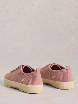 White Stuff Pippa Corduroy Trainers, Light Pink - view 2, Light Pink