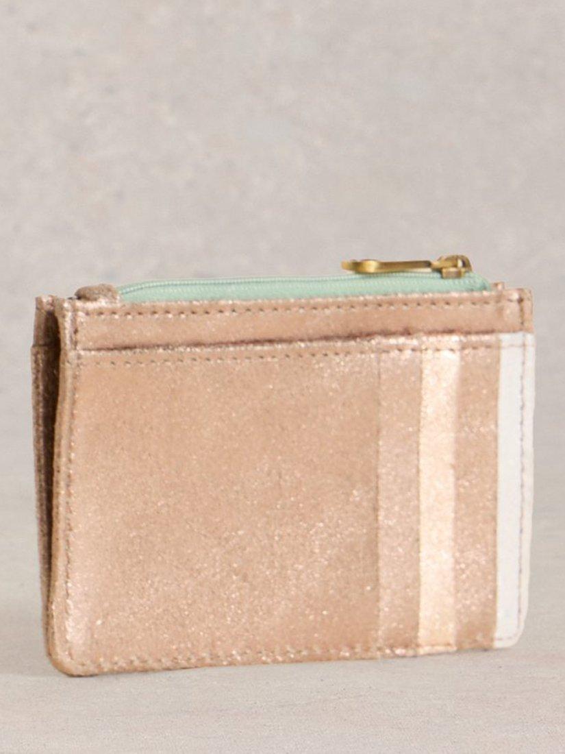 Product image 4 of 4, which shows White Stuff Celia Metallic Leather Purse, Metallic/Multi