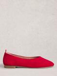 White Stuff Cheri Leather Ballerina Pumps, Dk Red