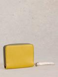 White Stuff Cerys Leather Zip-Around Purse, Yellow/Multi