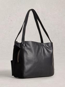 White Stuff Hettie Leather Tote Bag - view 2, Pure Black