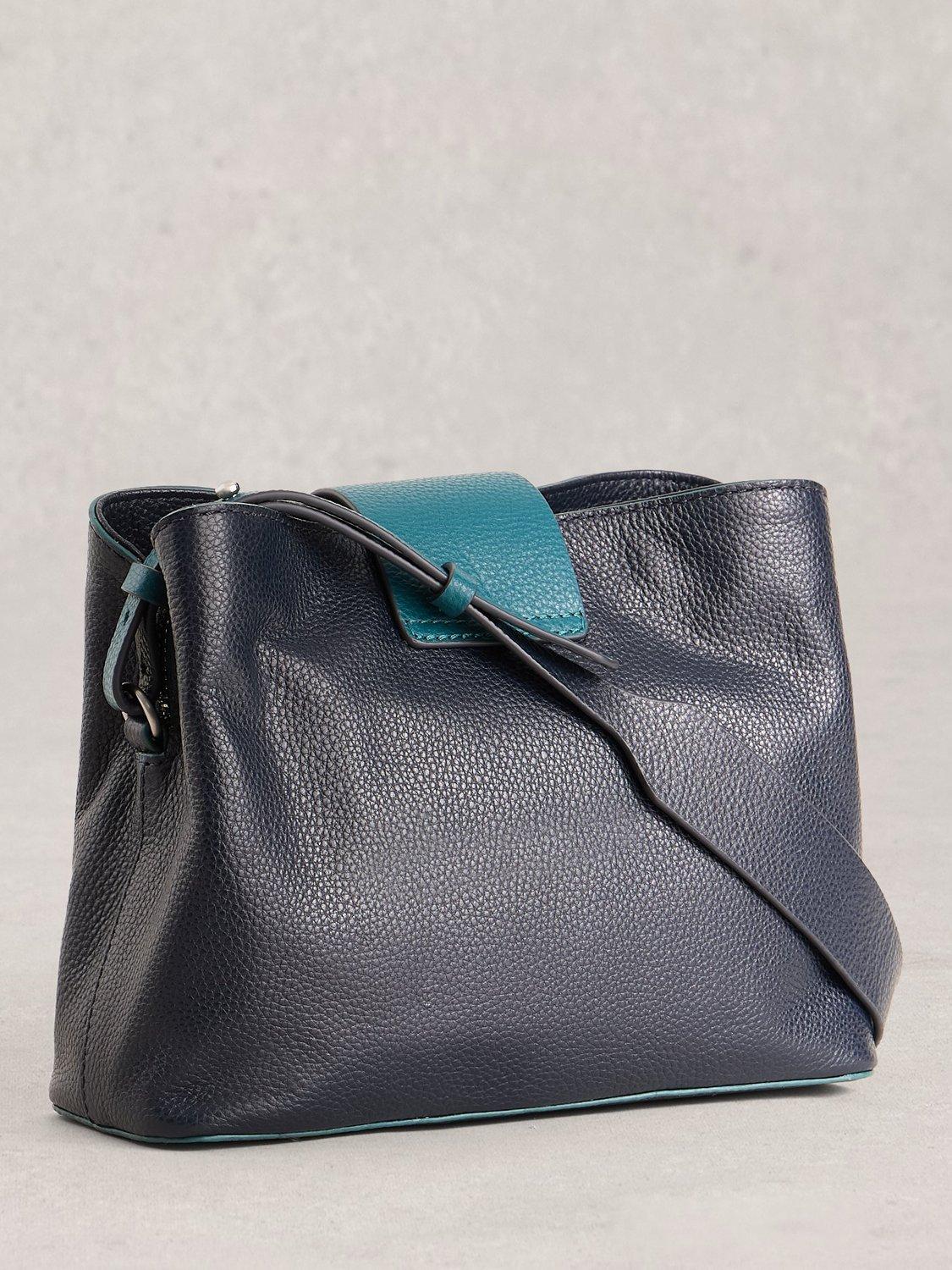 Product image 2 of 3, which shows White Stuff Tabby Leather Crossbody Bag, Dark Navy
