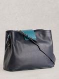 White Stuff Tabby Leather Crossbody Bag, Dark Navy