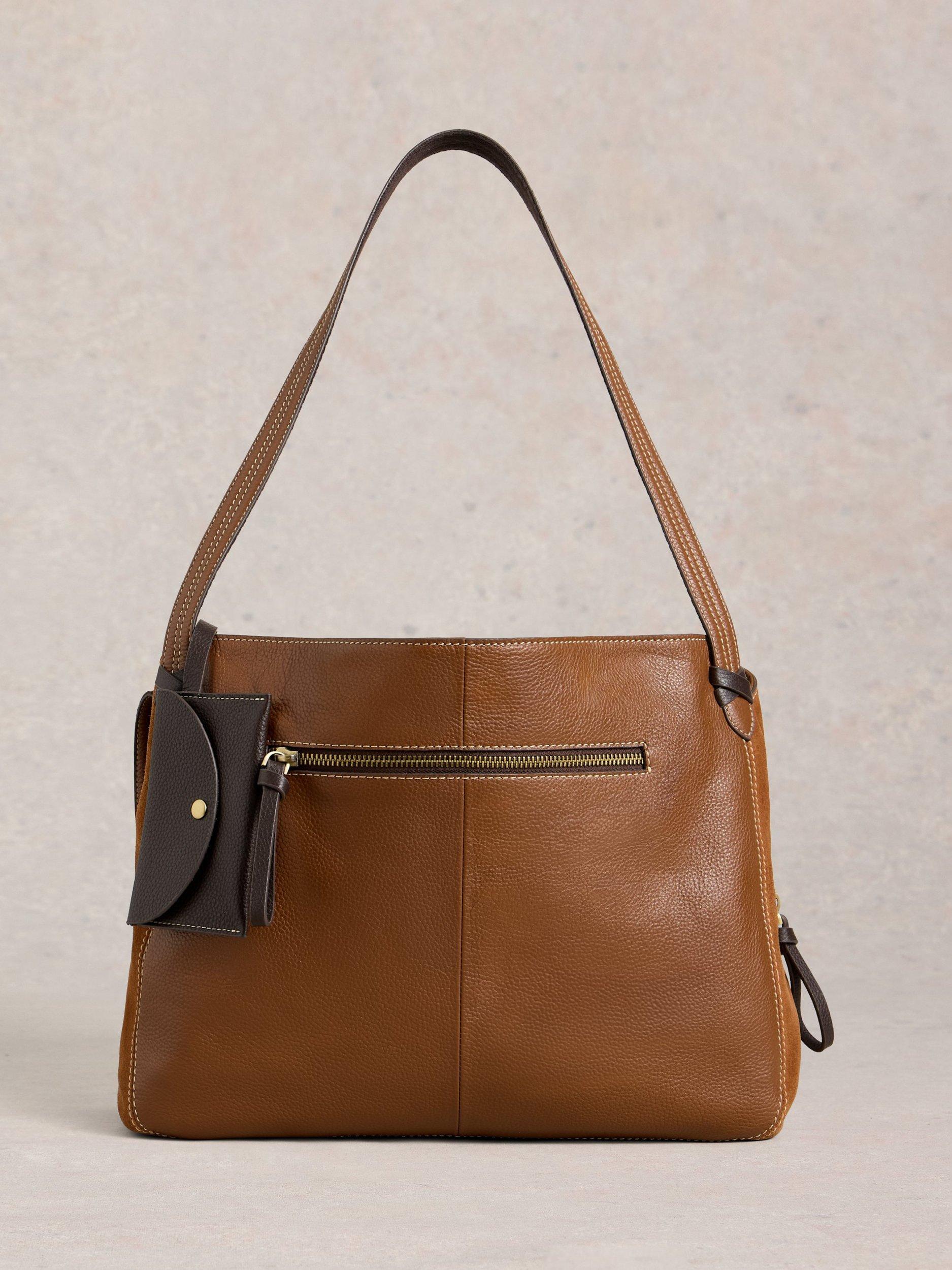 White Stuff Hettie Leather Tote Bag, Mid Tan