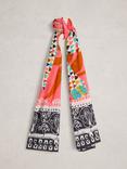 White Stuff Callie Graphic Print Scarf, Pink/Multi