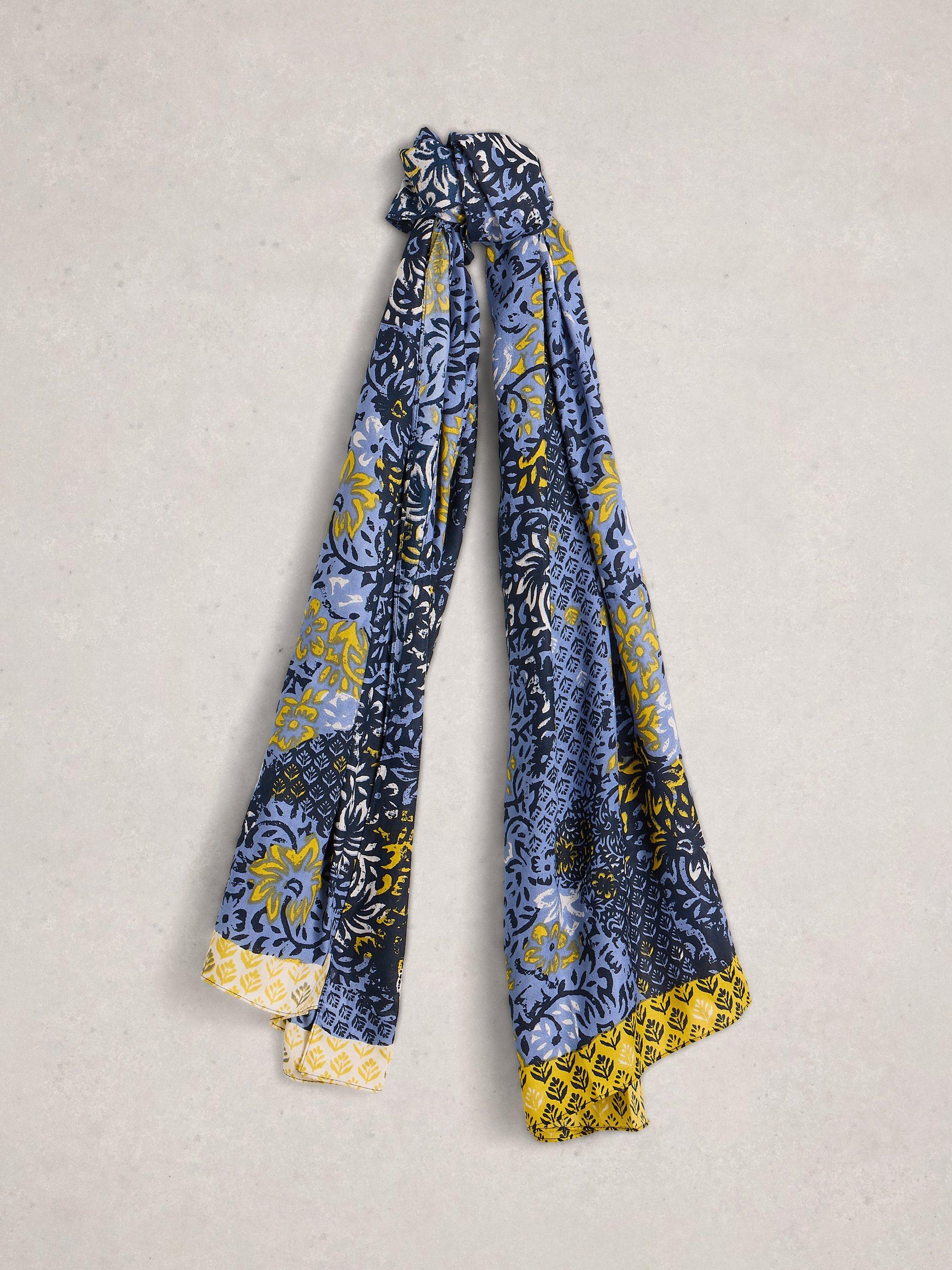 Product image 1 of 3, which shows White Stuff Sophie Floral Scarf, Blue/Multi, One Size