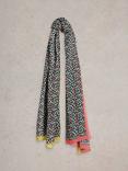 White Stuff Sophie Geometric Scarf, Navy/Multi