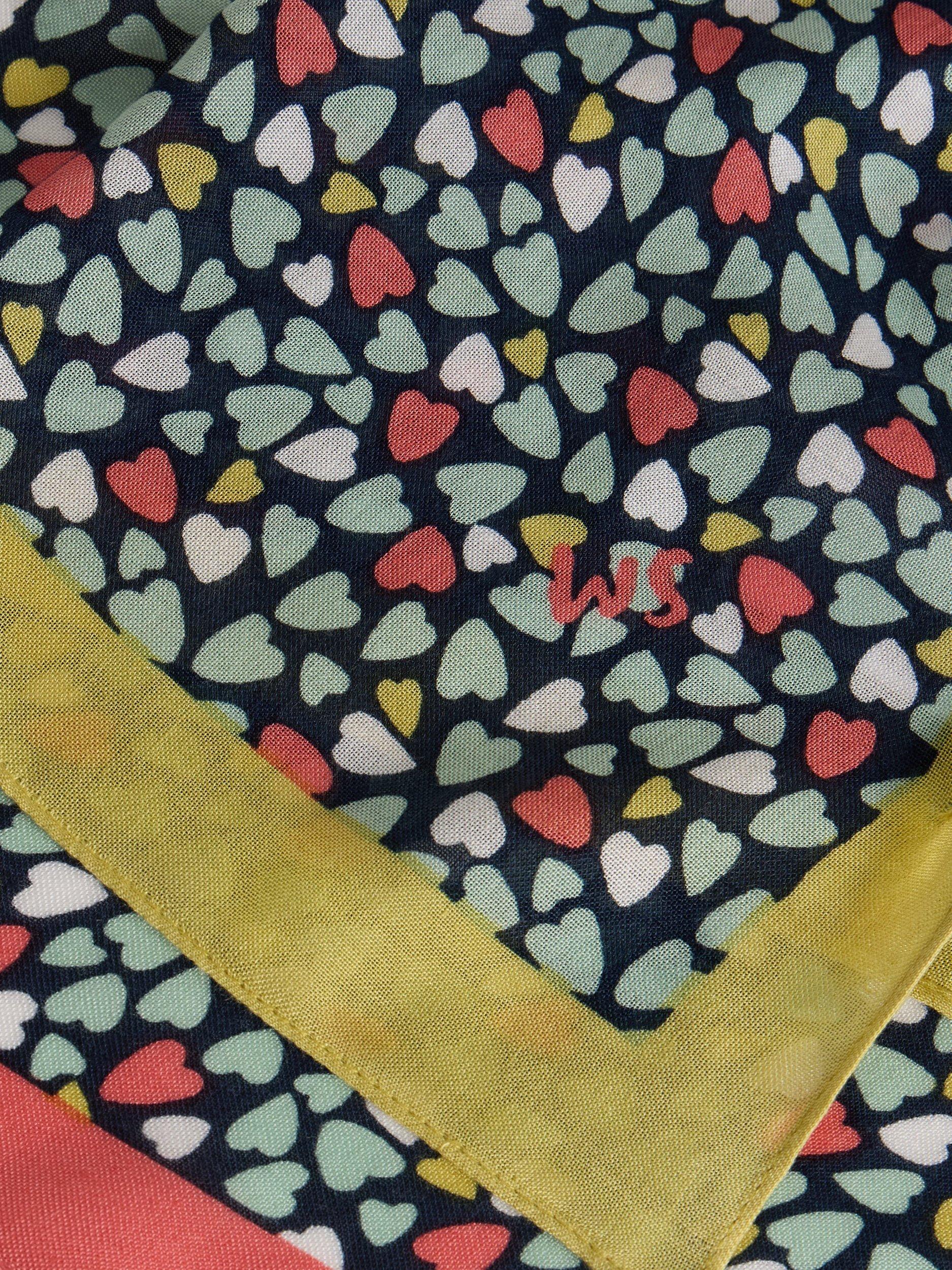 Product image 3 of 3, which shows White Stuff Sophie Geometric Scarf, Navy/Multi, One Size