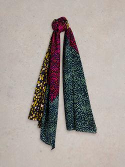 White Stuff Sophie Printed Scarf, Chartreuse/Multi, Chartreuse/Multi