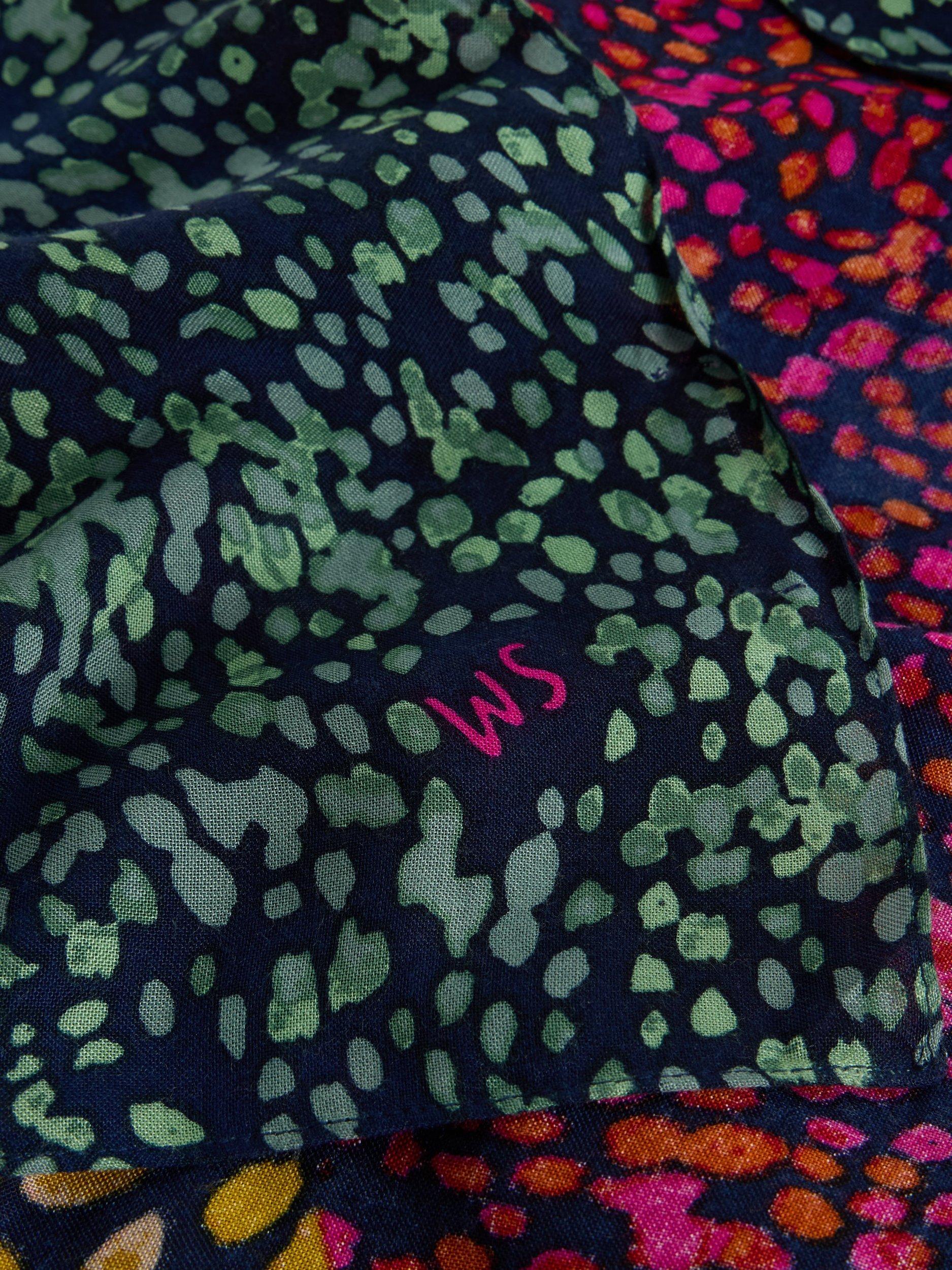 Product image 3 of 3, which shows White Stuff Sophie Printed Scarf, Chartreuse/Multi, One Size