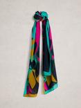 White Stuff Sophie Graphic Floral Scarf, Purple/Multi