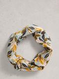 White Stuff Floral Versatile Roll Scarf, Blue/Multi