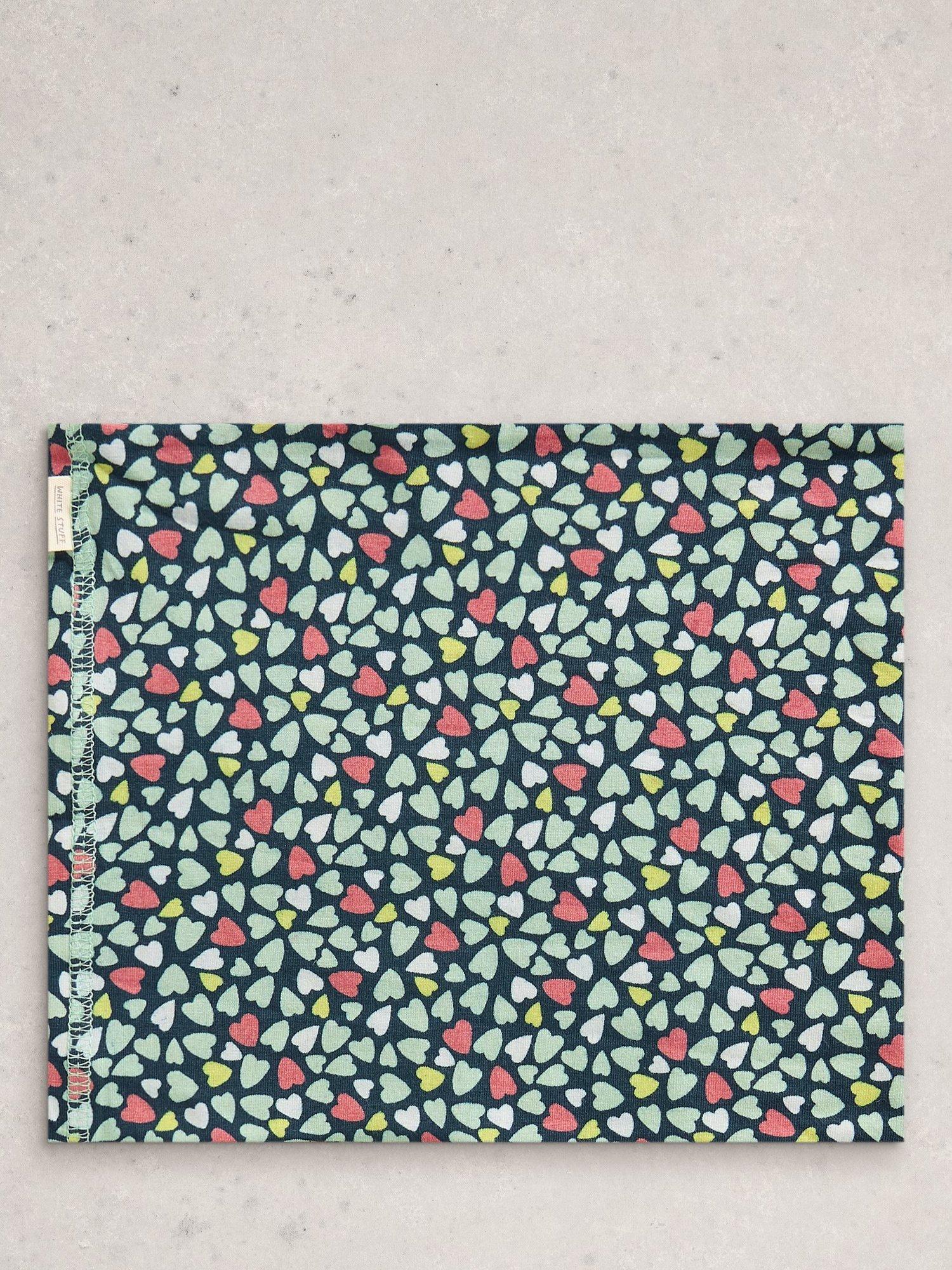 Product image 2 of 4, which shows White Stuff Heart Versatile Roll Scarf, Navy/Multi