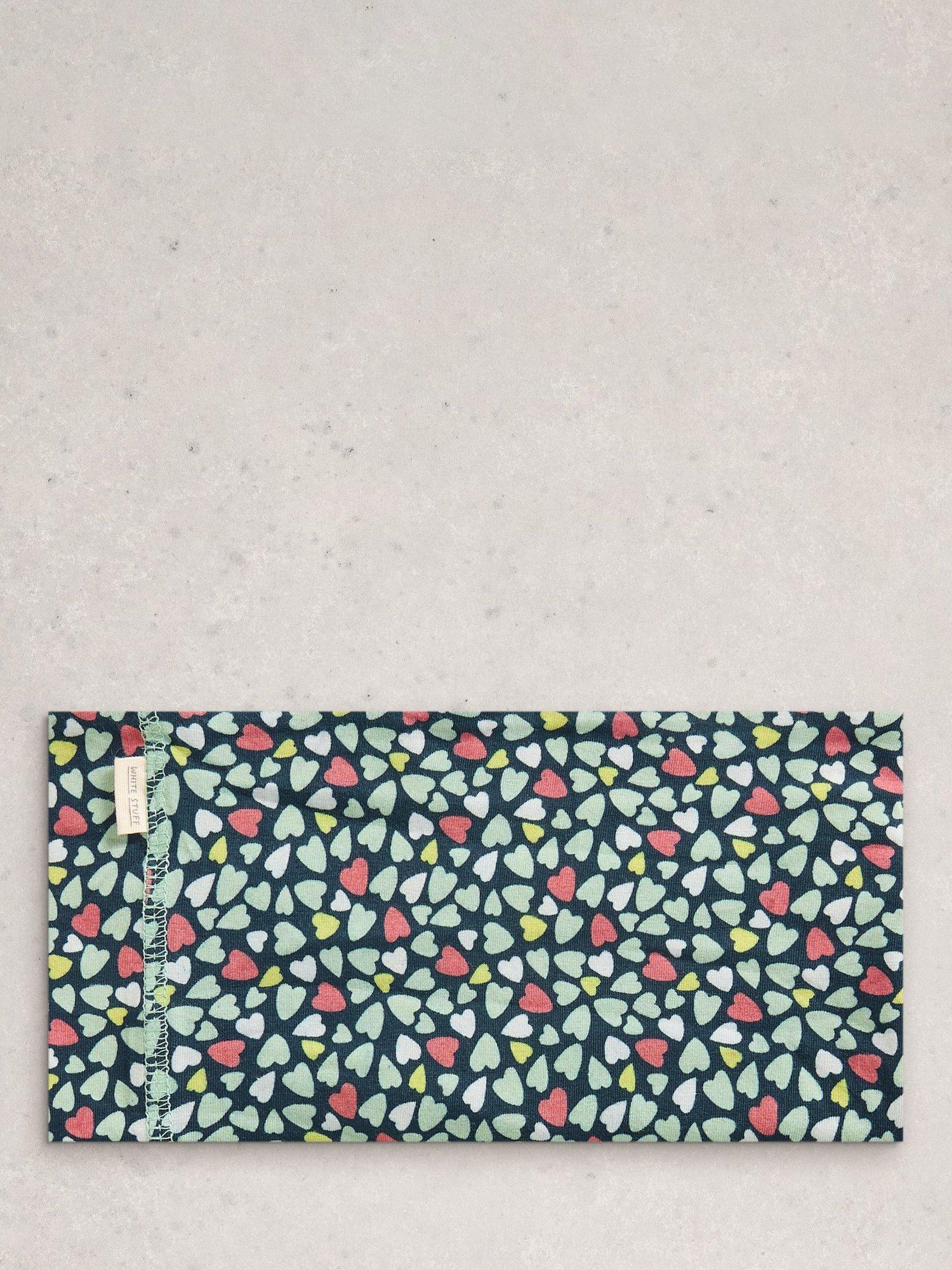 Product image 4 of 4, which shows White Stuff Heart Versatile Roll Scarf, Navy/Multi