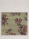 White Stuff Floral Stripe Versatile Neck Roll, Khaki/Multi