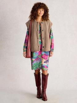 White Stuff Borg V Neck Gilet, Camel