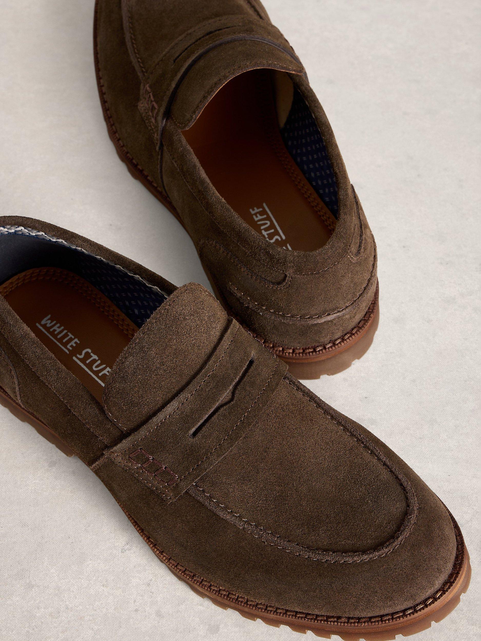 Product image 3 of 4, which shows White Stuff Logan Suede Loafers, Dark Brown, 7