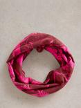 White Stuff Branches Versatile Roll Scarf, Plum/Multi