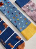 White Stuff Patterned Cotton Blend Socks, Pack of 3