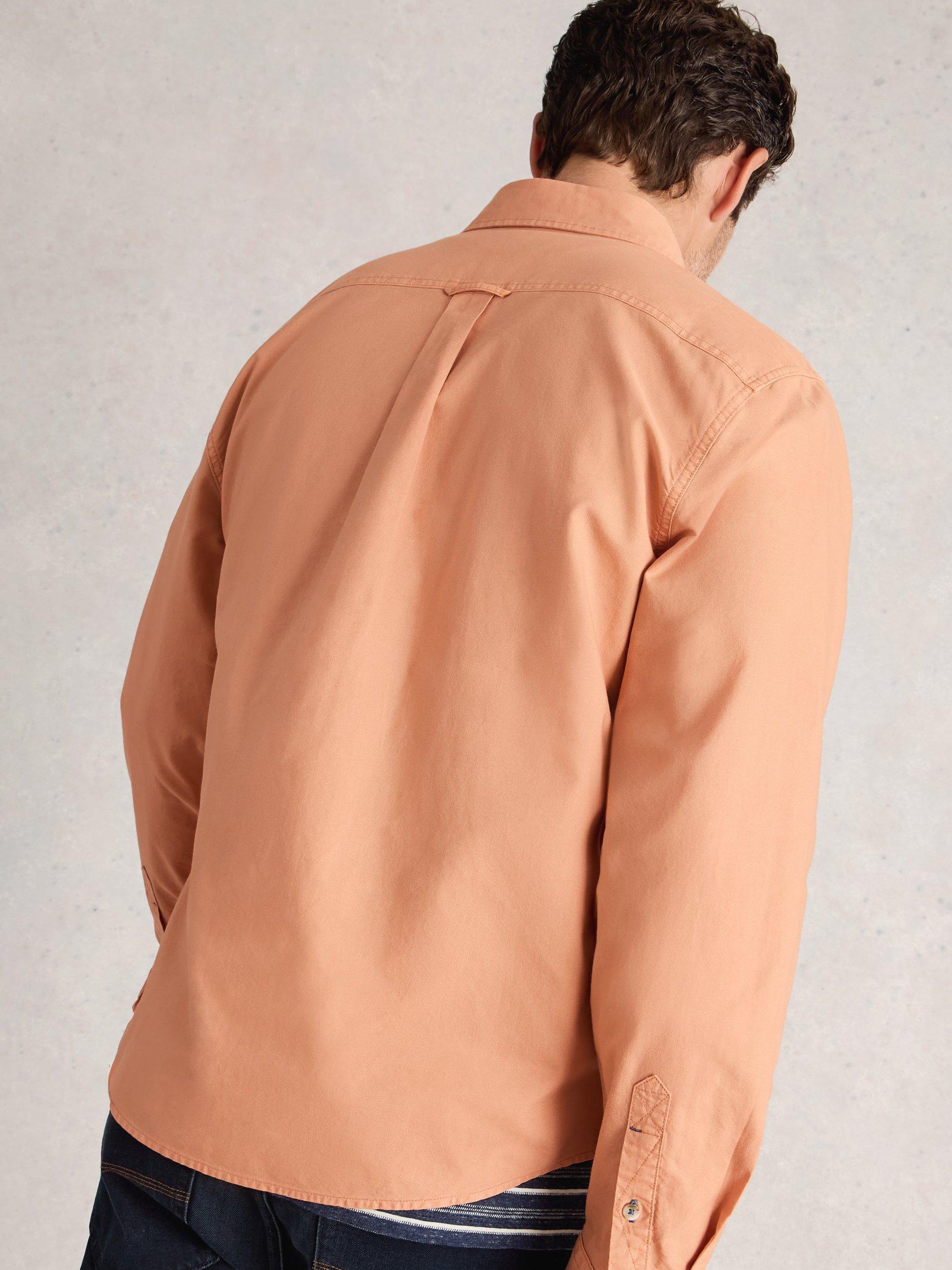 Product image 2 of 6, which shows White Stuff Bruton Long Sleeve Cotton Shirt, Mid Pink, S