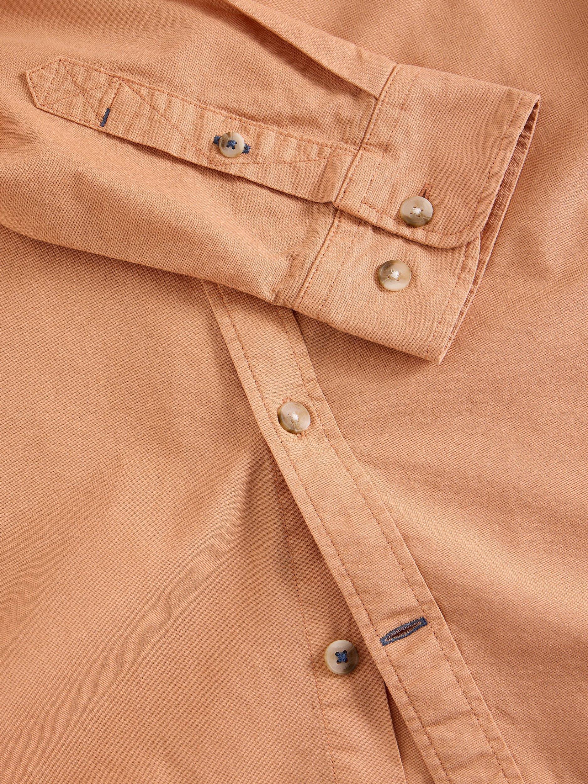 Product image 6 of 6, which shows White Stuff Bruton Long Sleeve Cotton Shirt, Mid Pink, S