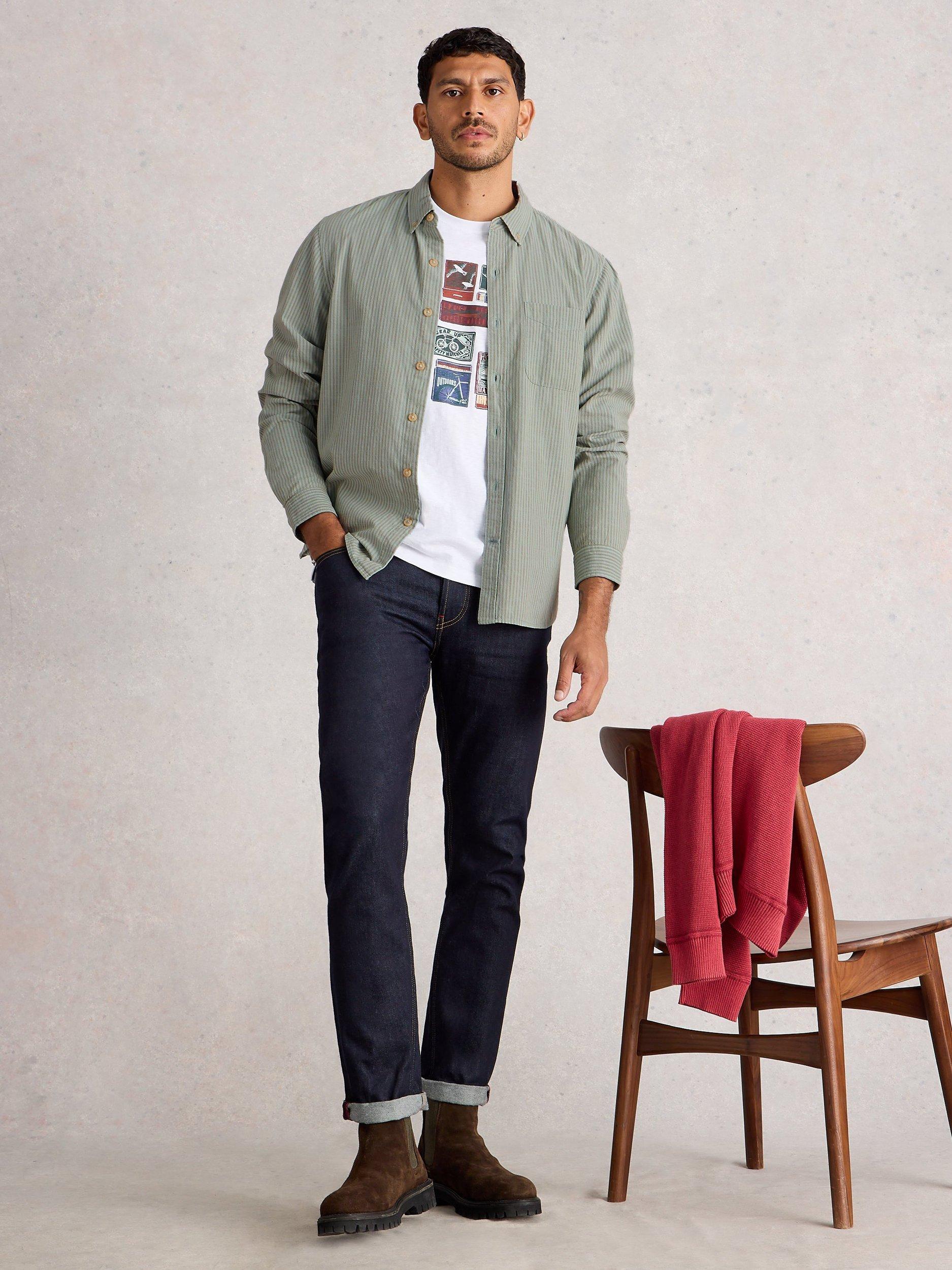 Product image 1 of 6, which shows White Stuff Bruton Regular Fit Cotton Shirt, Light Blue, XS