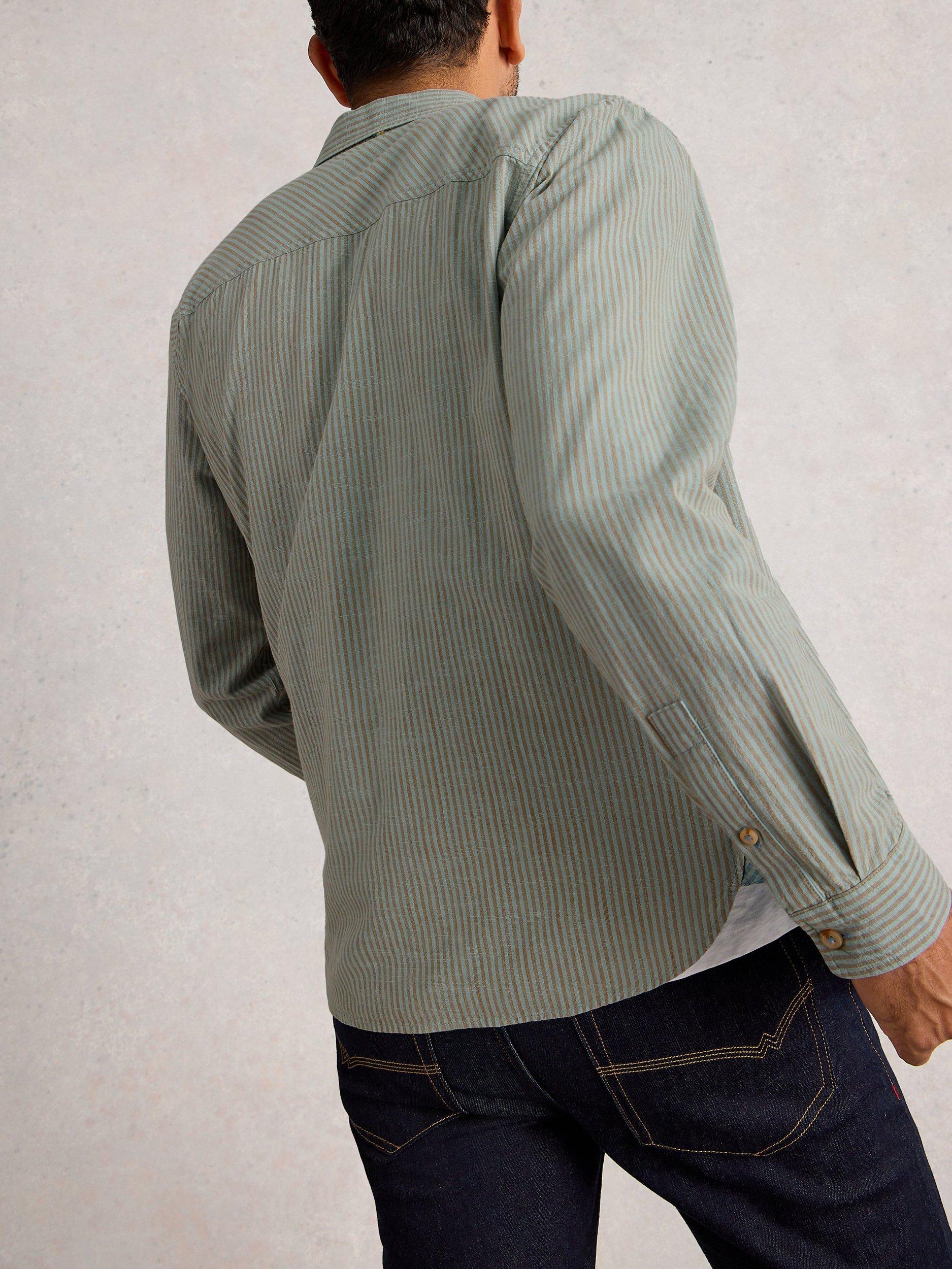 Product image 2 of 6, which shows White Stuff Bruton Regular Fit Cotton Shirt, Light Blue, XS