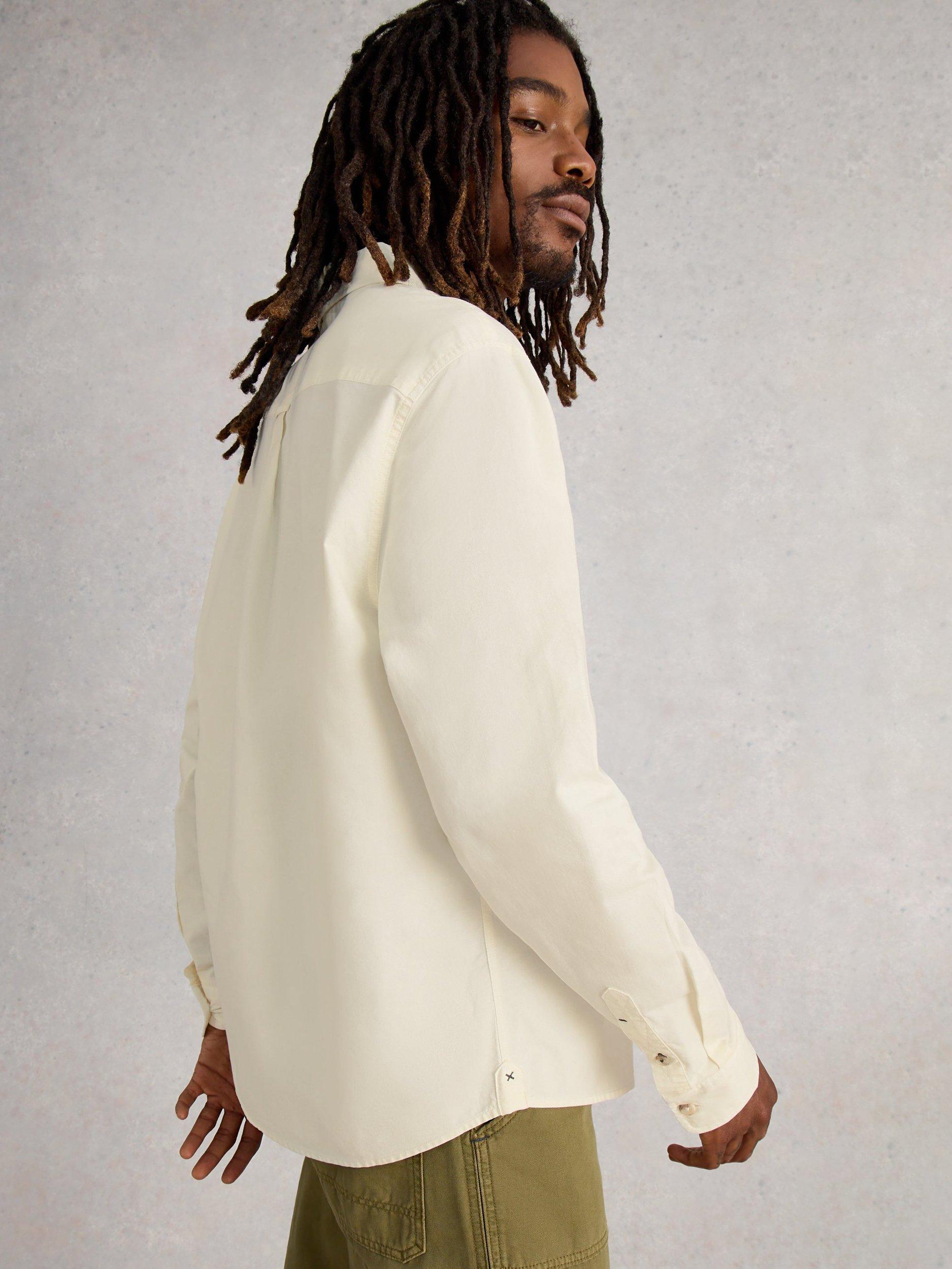 Product image 2 of 6, which shows White Stuff Bruton Cotton Regular Fit Shirt, Natural, XXS