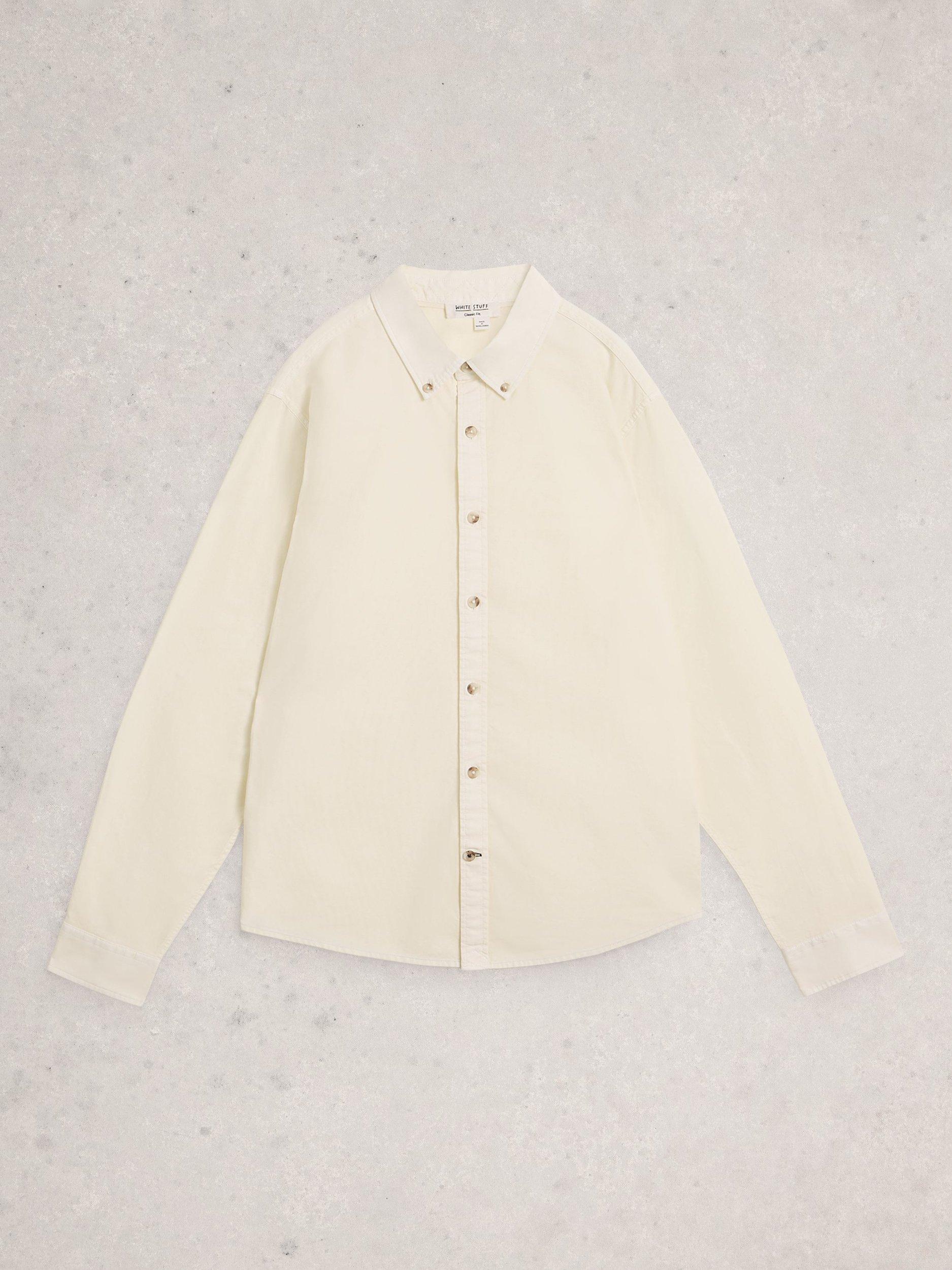 Product image 5 of 6, which shows White Stuff Bruton Cotton Regular Fit Shirt, Natural, XXS