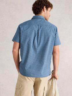 White Stuff Finsbury Cotton Regular Fit Floral Shirt, Navy/Multi - view 2, Navy/Multi