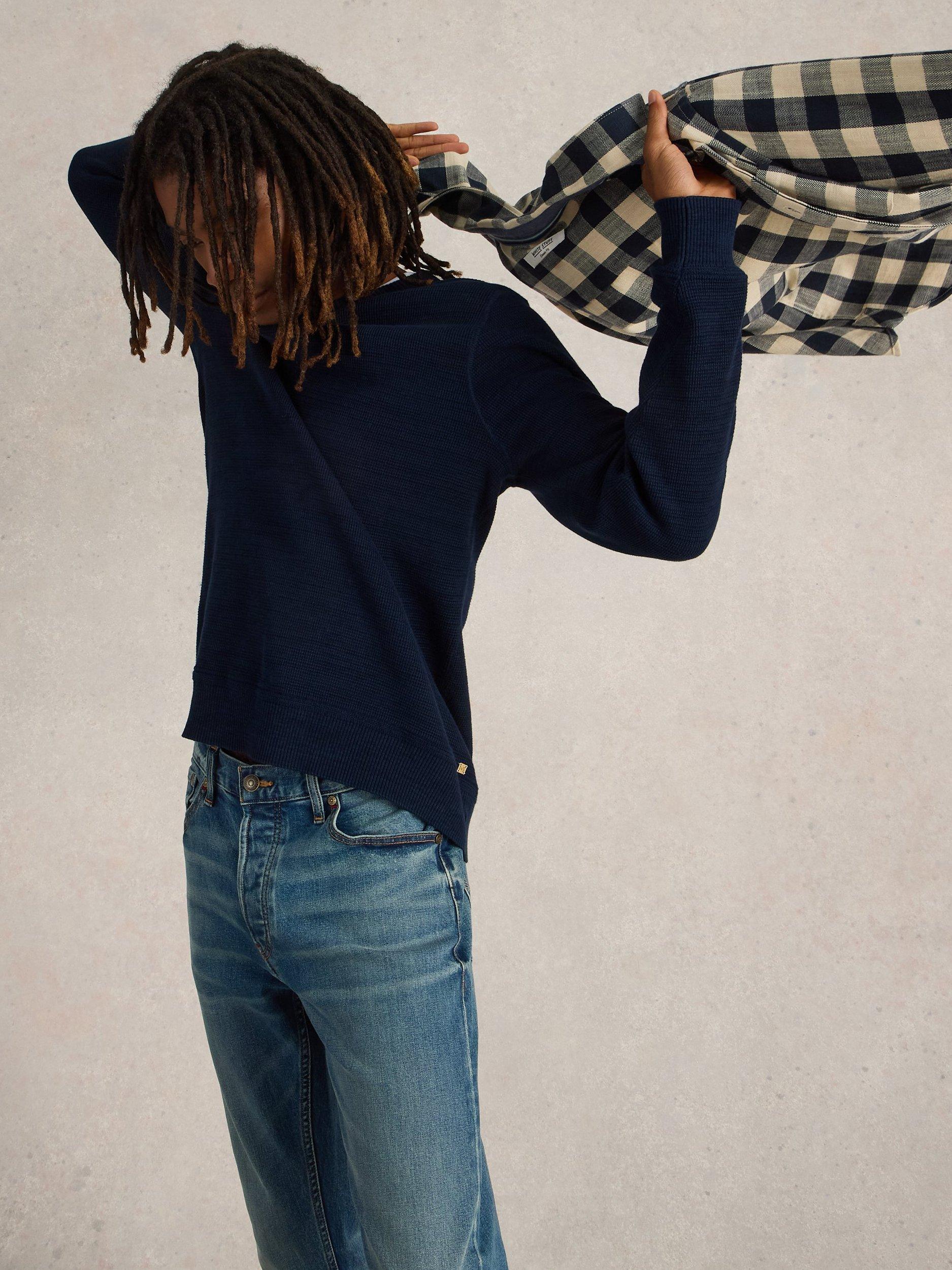 Product image 4 of 6, which shows White Stuff Attadale Crew Neck Jumper, Dark Navy, XXS