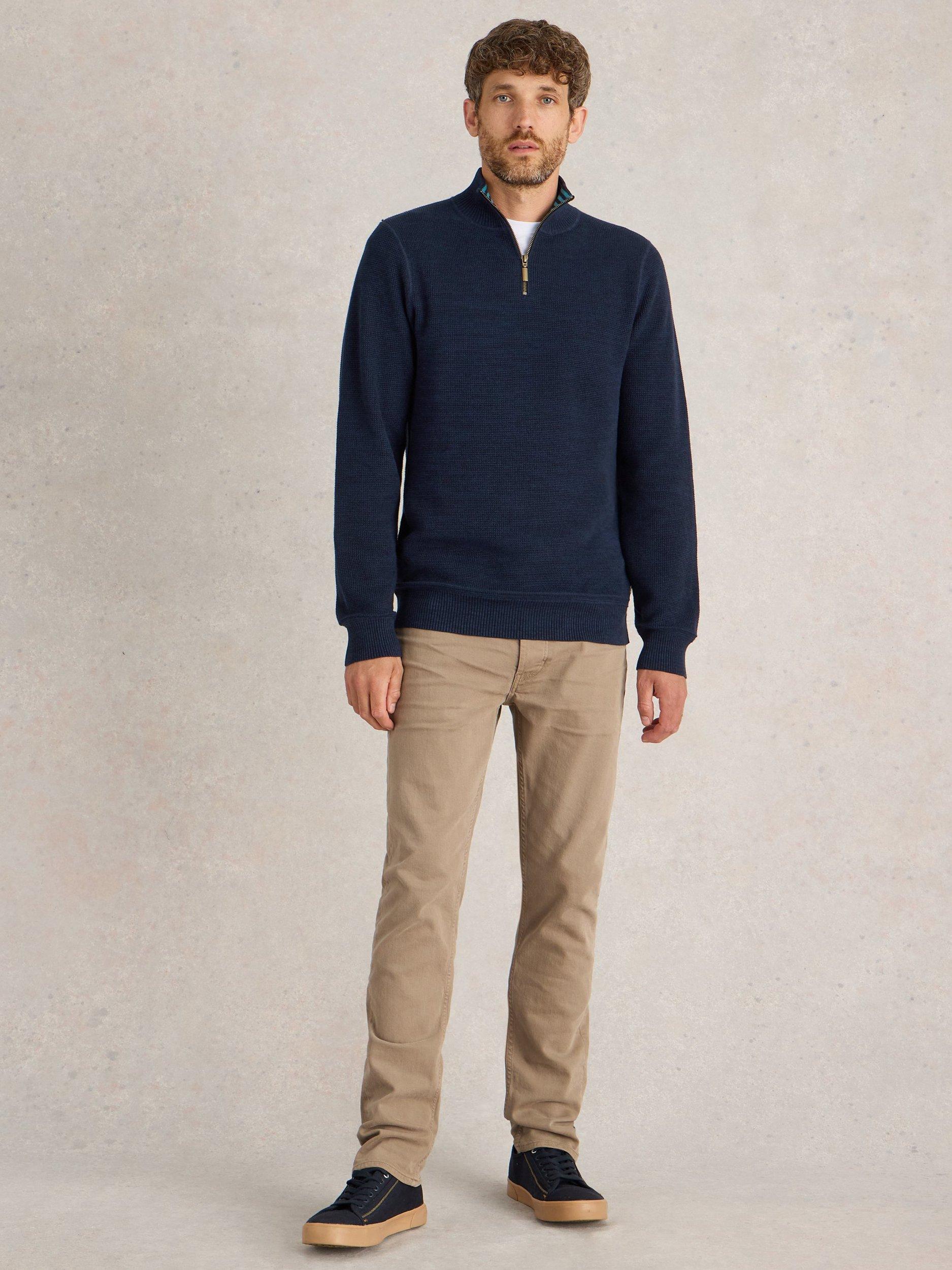 Product image 1 of 6, which shows White Stuff Attadale Funnel Neck Jumper, Dark Navy, XXS