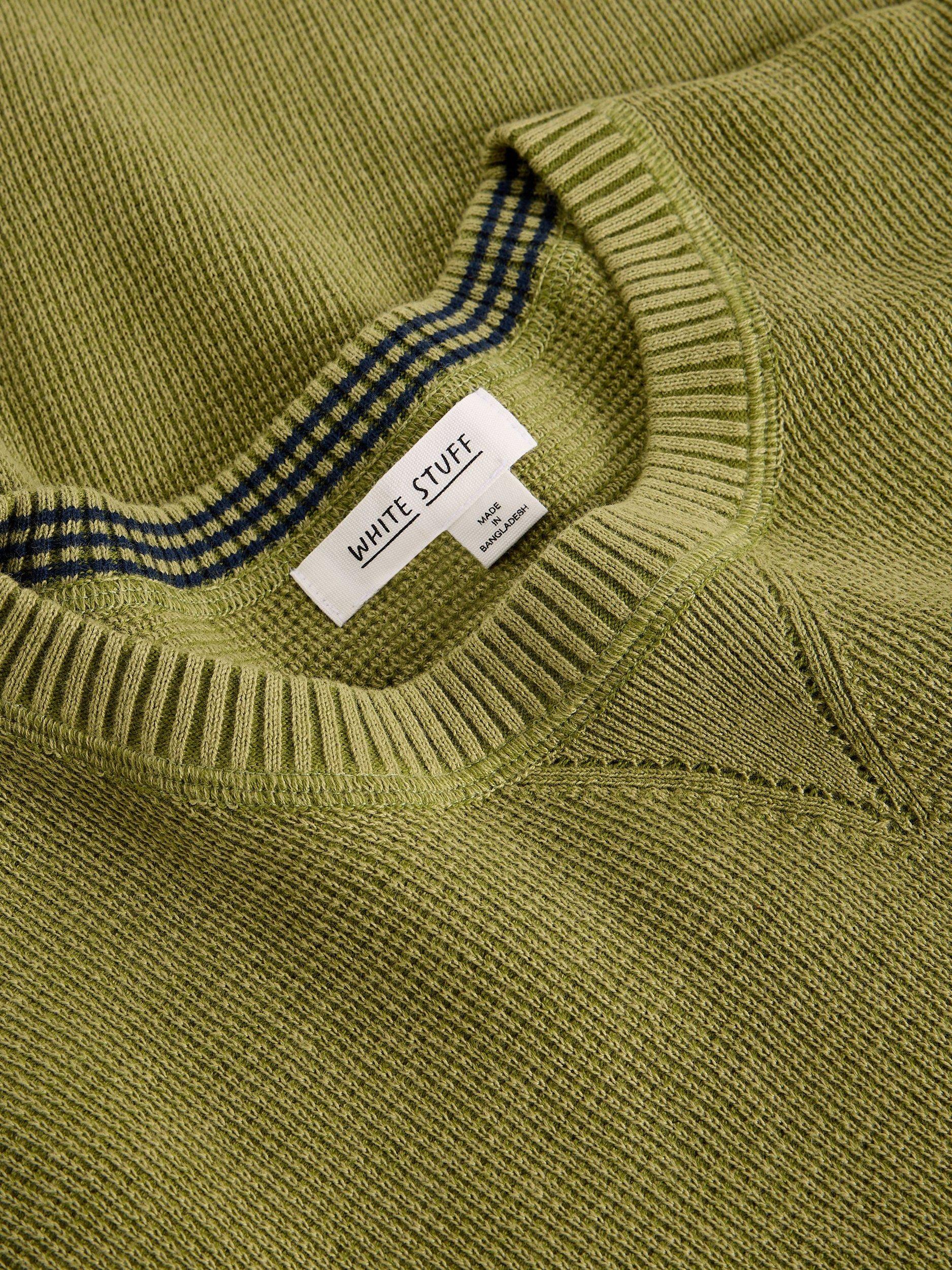 Product image 6 of 6, which shows White Stuff Attadale Crew Neck Jumper, Khaki Green, XXS