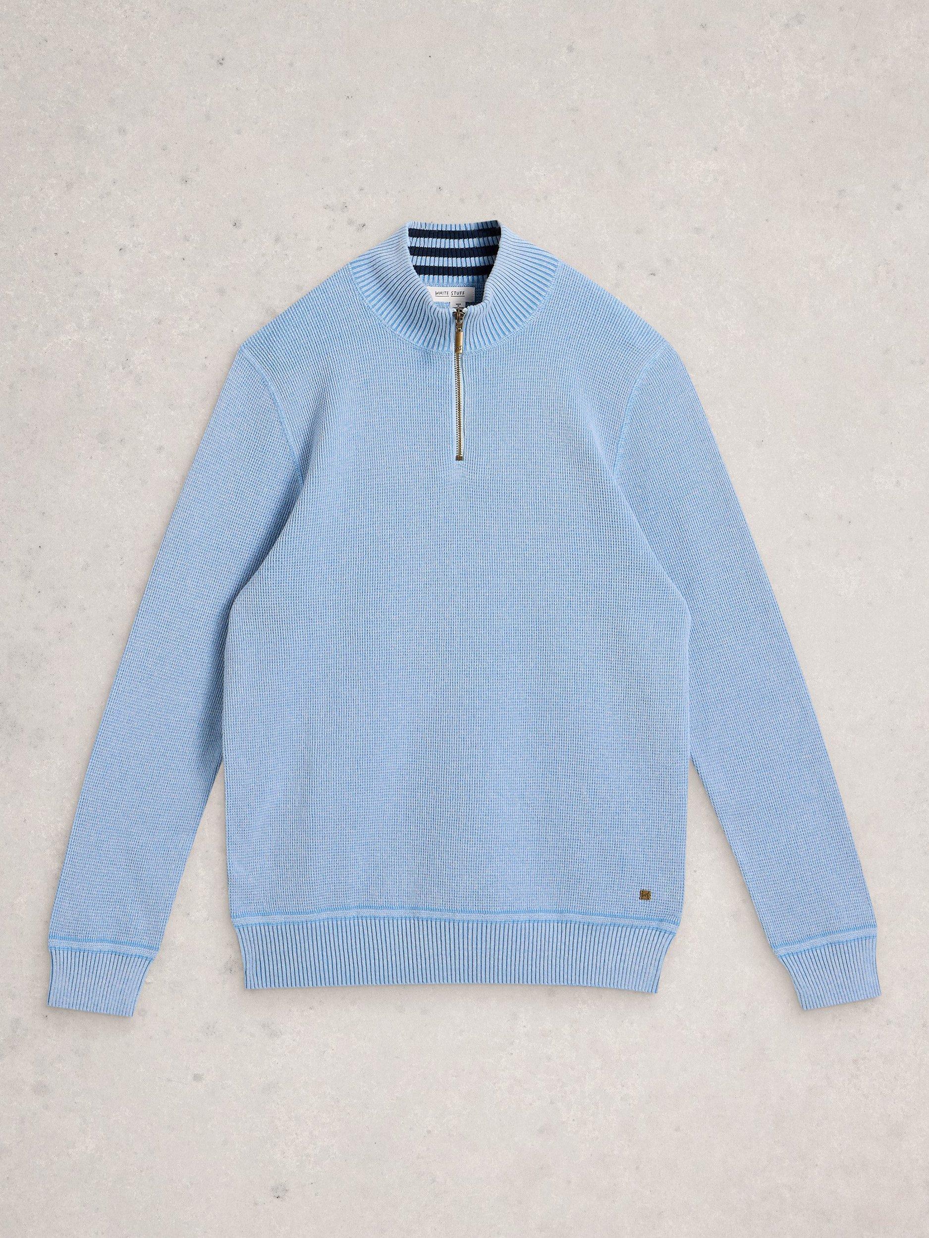Product image 5 of 6, which shows White Stuff Attadale Funnel Neck Jumper, Light Blue, XXS